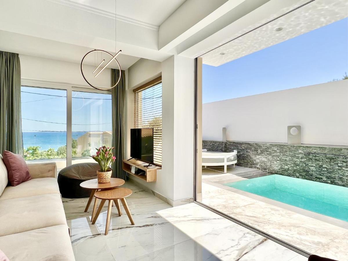 Luxury Villa Barbati Sun With Private Pool By Dadovillas Esterno foto